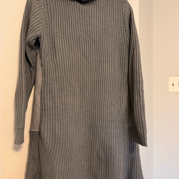 Suede and faux fur open sweater - Picture 4 of 4